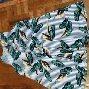 Tropical print T-shirt dress